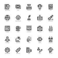 Copywriting icon pack for your website, mobile, presentation, and logo design. Copywriting icon glyph design. graphics illustration and editable stroke. vector