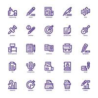 Copywriting icon pack for your website, mobile, presentation, and logo design. Copywriting icon basic line gradient design. graphics illustration and editable stroke. vector