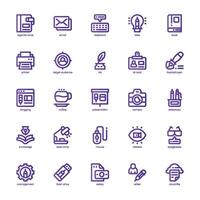 Copywriting icon pack for your website, mobile, presentation, and logo design. Copywriting icon basic line gradient design. graphics illustration and editable stroke. vector
