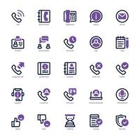 Call Center Service icon pack for your website, mobile, presentation, and logo design. Call Center Service icon dual tone design. graphics illustration and editable stroke. vector