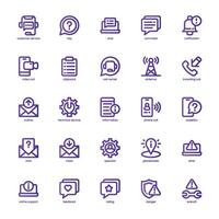 Call Center Service icon pack for your website, mobile, presentation, and logo design. Call Center Service icon basic line gradient design. graphics illustration and editable stroke. vector