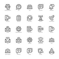 Call Center Service icon pack for your website, mobile, presentation, and logo design. Call Center Service icon outline design. graphics illustration and editable stroke. vector