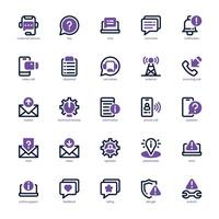 Call Center Service icon pack for your website, mobile, presentation, and logo design. Call Center Service icon dual tone design. graphics illustration and editable stroke. vector