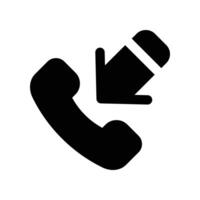 incoming call icon. glyph icon for your website, mobile, presentation, and logo design. vector