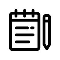 note icon. line icon for your website, mobile, presentation, and logo design. vector