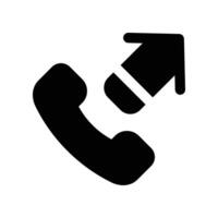 outgoing call icon. glyph icon for your website, mobile, presentation, and logo design. vector