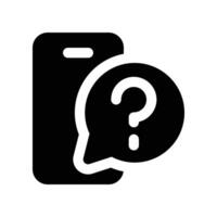 question icon. glyph icon for your website, mobile, presentation, and logo design. vector