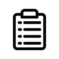 clipboard icon. line icon for your website, mobile, presentation, and logo design. vector