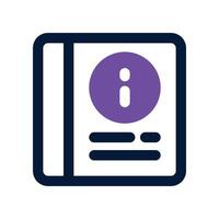 guide book icon. dual tone icon for your website, mobile, presentation, and logo design. vector
