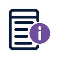 information icon. dual tone icon for your website, mobile, presentation, and logo design. vector
