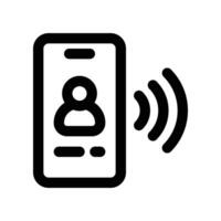 phone call icon. line icon for your website, mobile, presentation, and logo design. vector