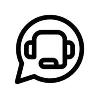 call center icon. line icon for your website, mobile, presentation, and logo design. vector