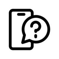 question icon. line icon for your website, mobile, presentation, and logo design. vector
