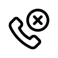 miss call icon. line icon for your website, mobile, presentation, and logo design. vector