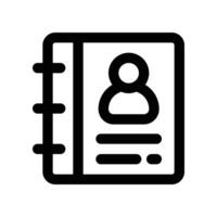 contact icon. line icon for your website, mobile, presentation, and logo design. vector