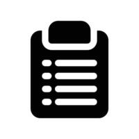 clipboard icon. glyph icon for your website, mobile, presentation, and logo design. vector