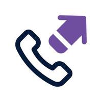 outgoing call icon. dual tone icon for your website, mobile, presentation, and logo design. vector