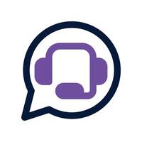 call center icon. dual tone icon for your website, mobile, presentation, and logo design. vector