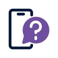 question icon. dual tone icon for your website, mobile, presentation, and logo design. vector