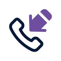 incoming call icon. dual tone icon for your website, mobile, presentation, and logo design. vector