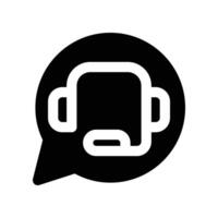 call center icon. glyph icon for your website, mobile, presentation, and logo design. vector