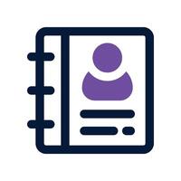 contact icon. dual tone icon for your website, mobile, presentation, and logo design. vector