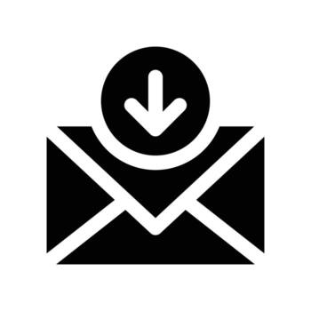 inbox icon. glyph icon for your website, mobile, presentation, and logo design. vector