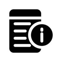 information icon. glyph icon for your website, mobile, presentation, and logo design. vector