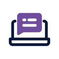 chat icon. dual tone icon for your website, mobile, presentation, and logo design. vector