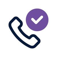 called icon. dual tone icon for your website, mobile, presentation, and logo design. vector