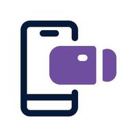 call icon. dual tone icon for your website, mobile, presentation, and logo design. vector