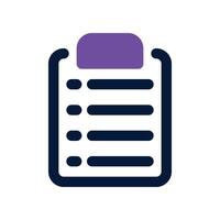 clipboard icon. dual tone icon for your website, mobile, presentation, and logo design. vector