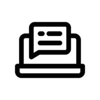 chat icon. line icon for your website, mobile, presentation, and logo design. vector