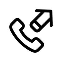 outgoing call icon. line icon for your website, mobile, presentation, and logo design. vector