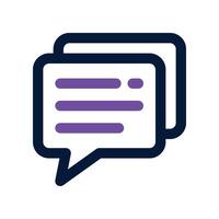 comment icon. dual tone icon for your website, mobile, presentation, and logo design. vector