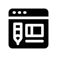 blogging icon. glyph icon for your website, mobile, presentation, and logo design. vector
