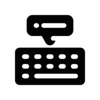 keyboard icon. glyph icon for your website, mobile, presentation, and logo design. vector