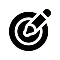 target icon. glyph icon for your website, mobile, presentation, and logo design. vector