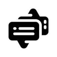 chat icon. glyph icon for your website, mobile, presentation, and logo design. vector