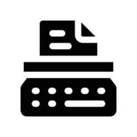 typewriter icon. glyph icon for your website, mobile, presentation, and logo design. vector