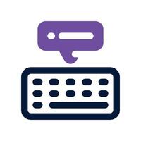 keyboard icon. dual tone icon for your website, mobile, presentation, and logo design. vector