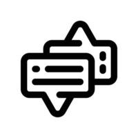 chat icon. line icon for your website, mobile, presentation, and logo design. vector