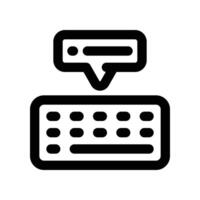keyboard icon. line icon for your website, mobile, presentation, and logo design. vector