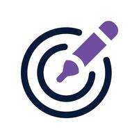 target icon. dual tone icon for your website, mobile, presentation, and logo design. vector