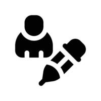 writer icon. glyph icon for your website, mobile, presentation, and logo design. vector