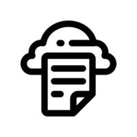 cloud file icon. line icon for your website, mobile, presentation, and logo design. vector