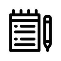 notebook icon. line icon for your website, mobile, presentation, and logo design. vector