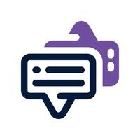 chat icon. dual tone icon for your website, mobile, presentation, and logo design. vector