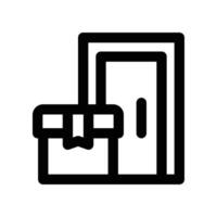 door delivery icon. glyph icon for your website, mobile, presentation, and logo design. vector