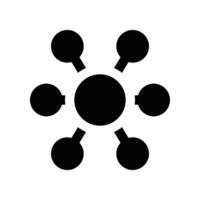 molecule icon. glyph icon for your website, mobile, presentation, and logo design. vector